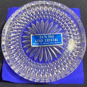 Vintage Set of 6 Tritschler Winterhalder Bleikristall Crystal Coaster Trinket